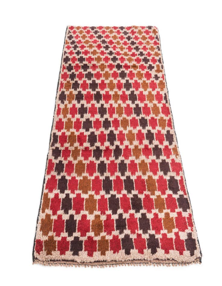 Detail image of  2' 9 x 4' 8  Hand Knotted Balouch Persian Wool Rug