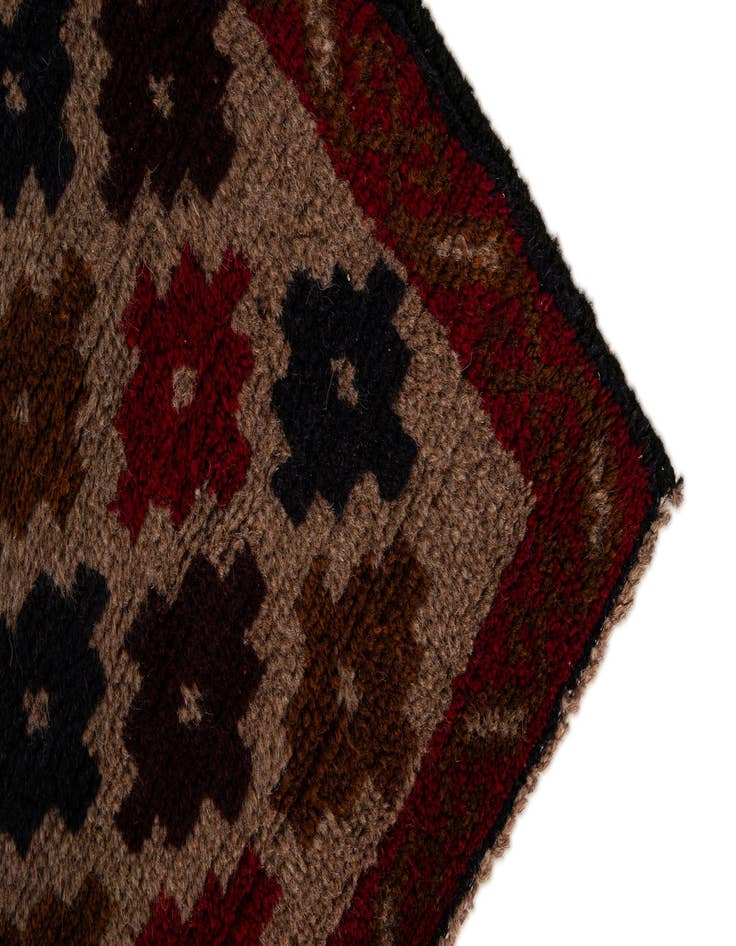 Detail image of  2' 10 x 4' 5  Hand Knotted Balouch Persian Wool Rug