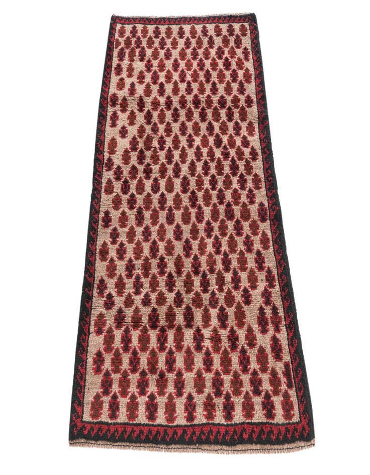 Detail image of  2' 10 x 4' 7  Hand Knotted Balouch Persian Wool Rug