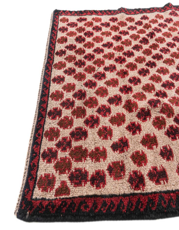 Detail image of  2' 10 x 4' 7  Hand Knotted Balouch Persian Wool Rug