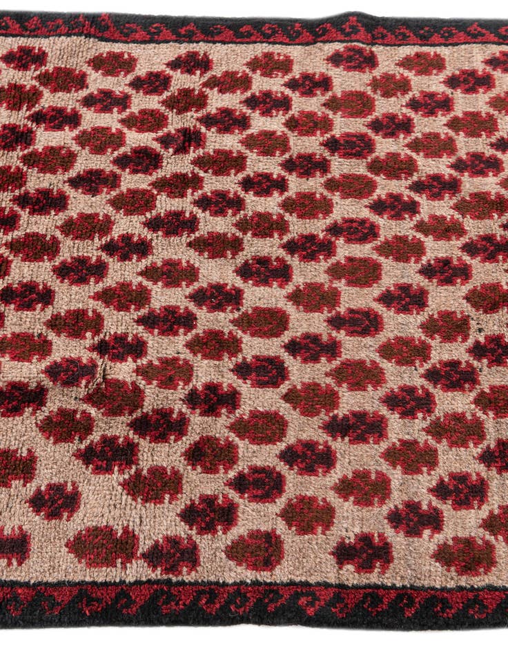 Detail image of  2' 10 x 4' 7  Hand Knotted Balouch Persian Wool Rug