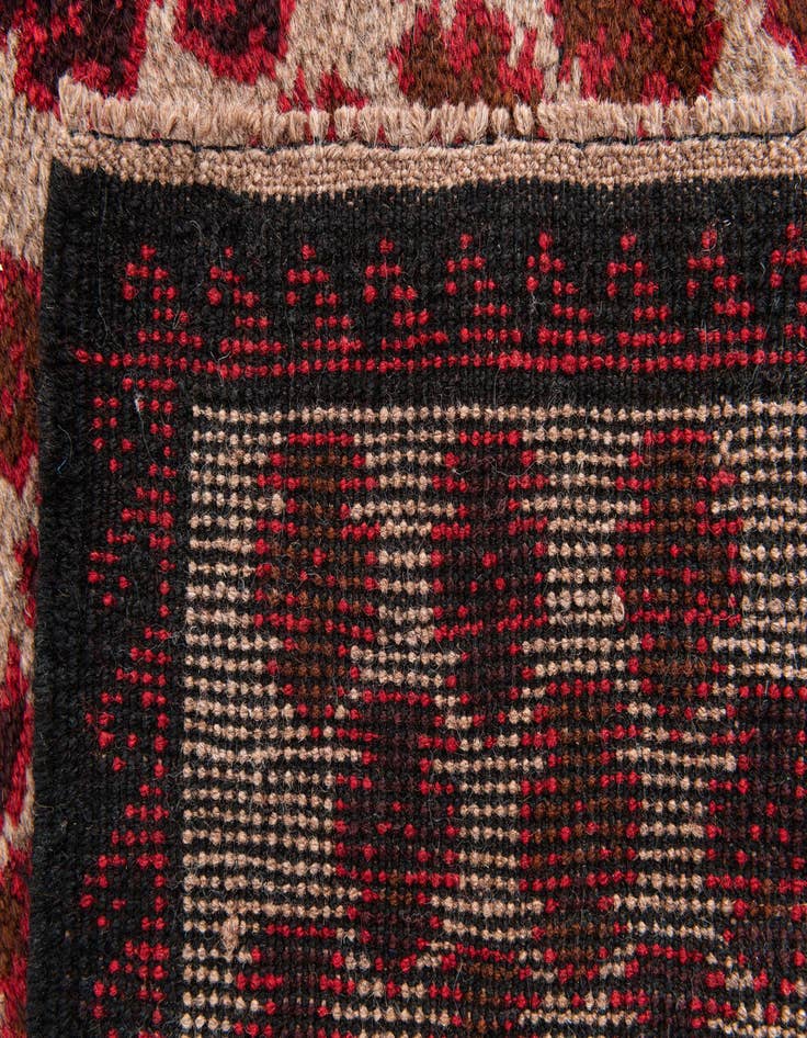 Detail image of  2' 10 x 4' 7  Hand Knotted Balouch Persian Wool Rug