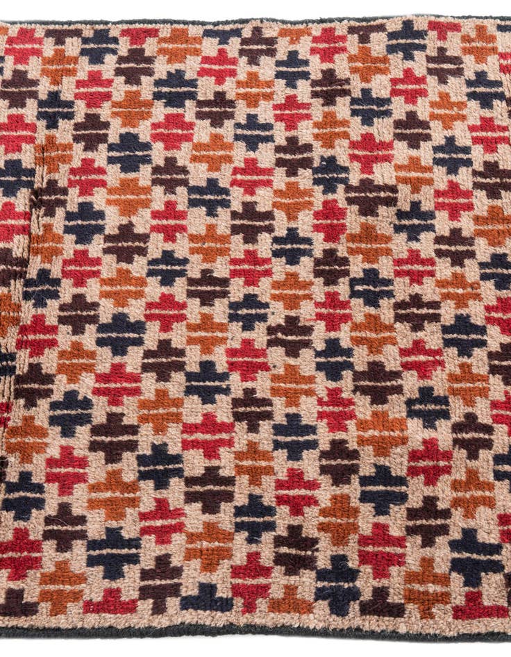 Detail image of  2' 10 x 4' 5  Hand Knotted Balouch Persian Wool Rug