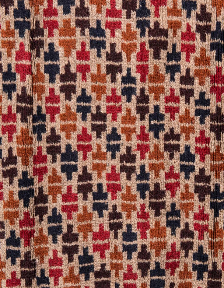 Detail image of  2' 10 x 4' 5  Hand Knotted Balouch Persian Wool Rug