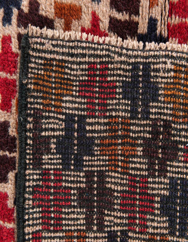 Detail image of  2' 10 x 4' 5  Hand Knotted Balouch Persian Wool Rug