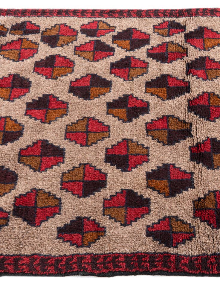 Detail image of  3' x 4' 5  Hand Knotted Balouch Persian Wool Rug