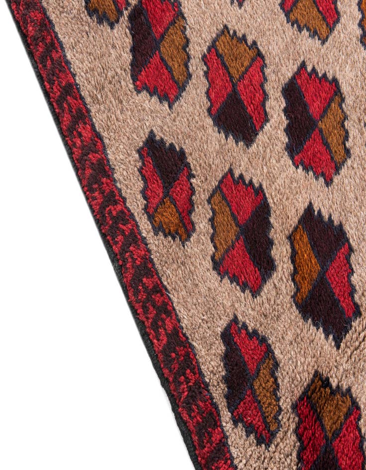 Detail image of  3' x 4' 5  Hand Knotted Balouch Persian Wool Rug
