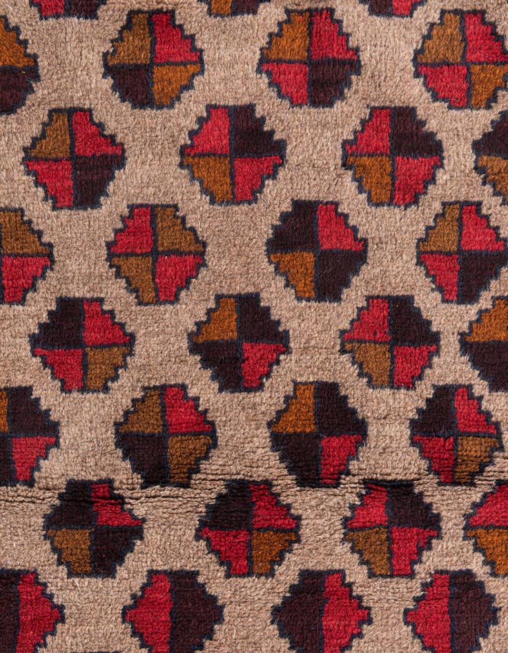 Detail image of  3' x 4' 5  Hand Knotted Balouch Persian Wool Rug