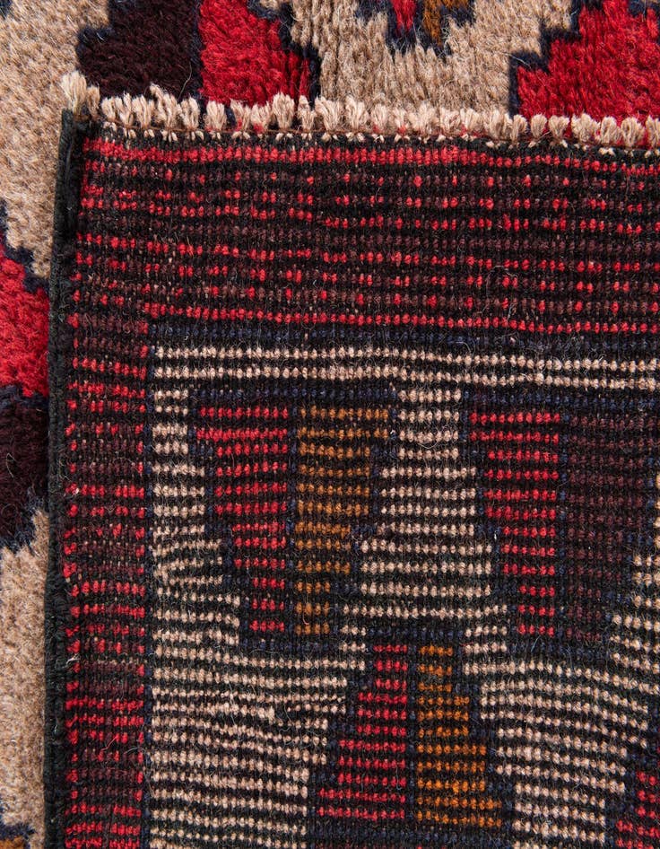 Detail image of  3' x 4' 5  Hand Knotted Balouch Persian Wool Rug