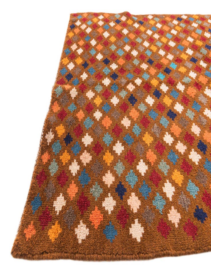 Detail image of  3' 8 x 6'  Hand Knotted Balouch Wool Rug