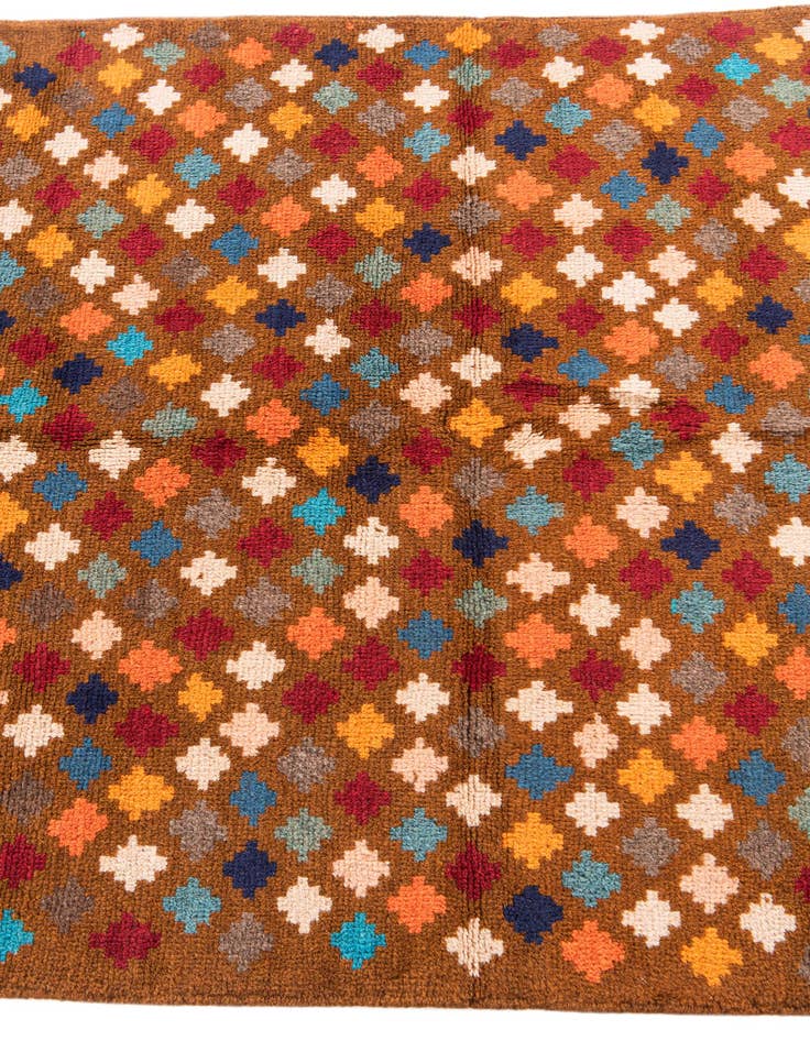 Detail image of  3' 8 x 6'  Hand Knotted Balouch Wool Rug