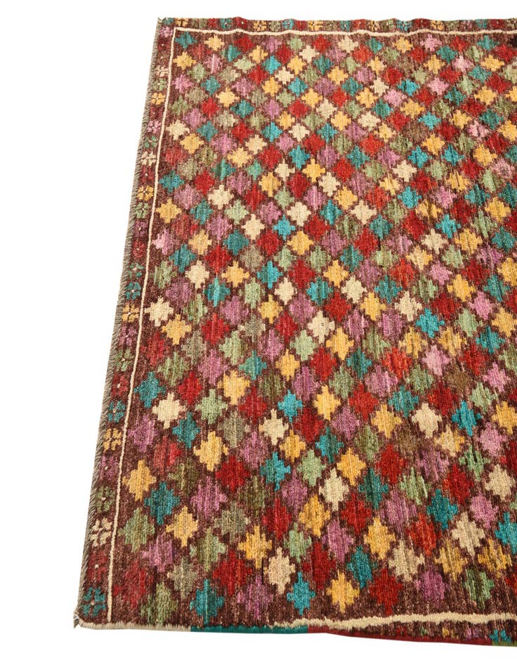 Detail image of  4' 9 x 6' 6  Hand Knotted Balouch Wool Rug