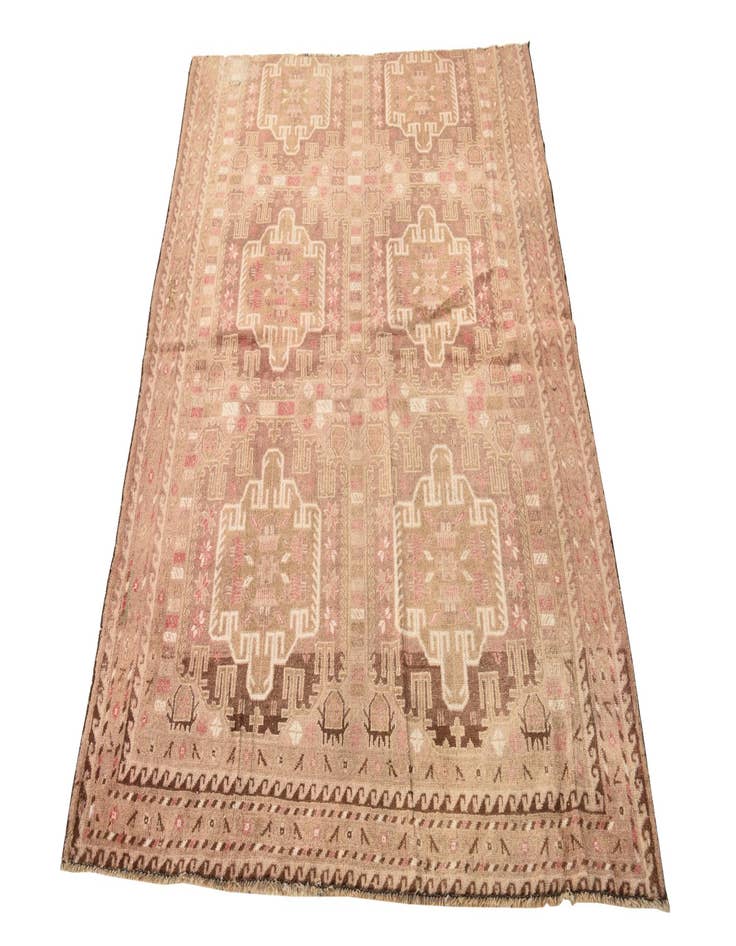 Detail image of  3' 10 x 5' 3  Hand Knotted Balouch Persian Wool Rug