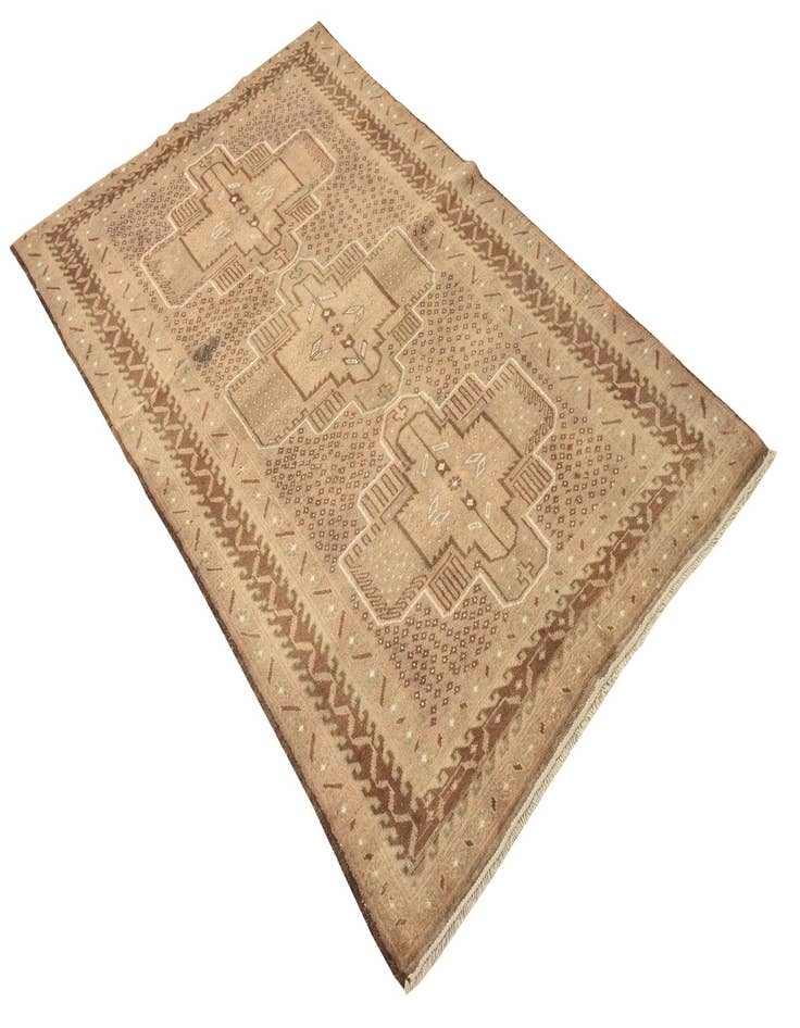 Detail image of  3' 8 x 6'  Hand Knotted Balouch Persian Wool Rug