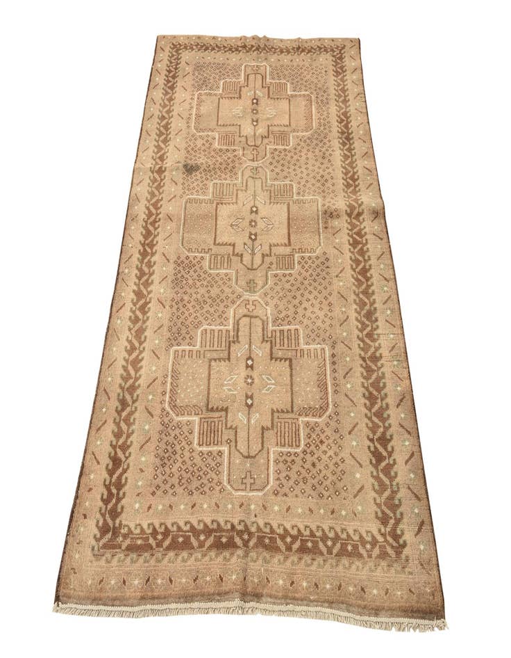 Detail image of  3' 8 x 6'  Hand Knotted Balouch Persian Wool Rug