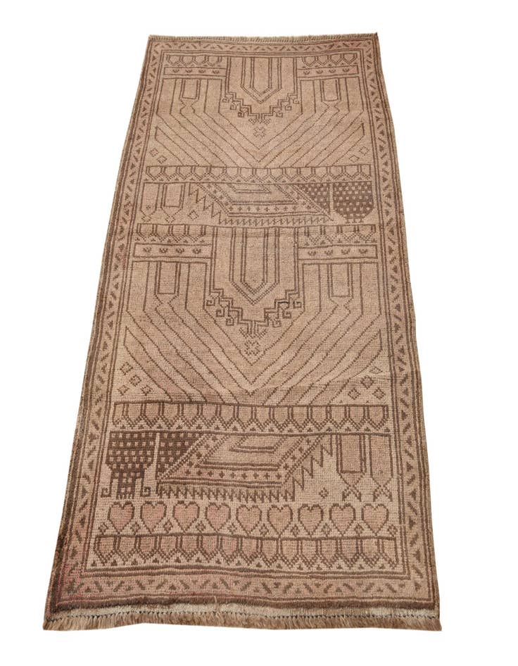 Detail image of  3' 2 x 4' 10  Hand Knotted Balouch Persian Wool Rug