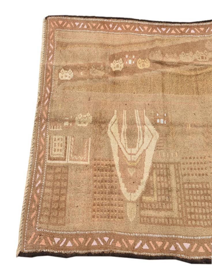 Detail image of  2' 8 x 4' 5  Hand Knotted Balouch Persian Wool Rug