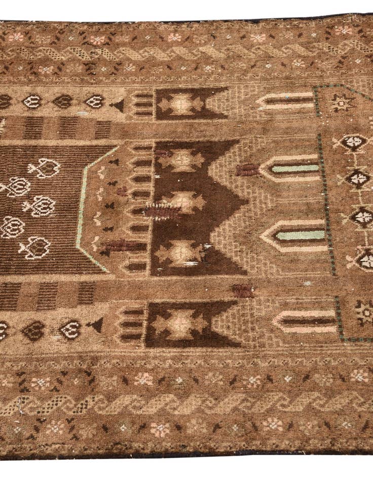 Detail image of  3' x 4' 6  Hand Knotted Balouch Persian Wool Rug