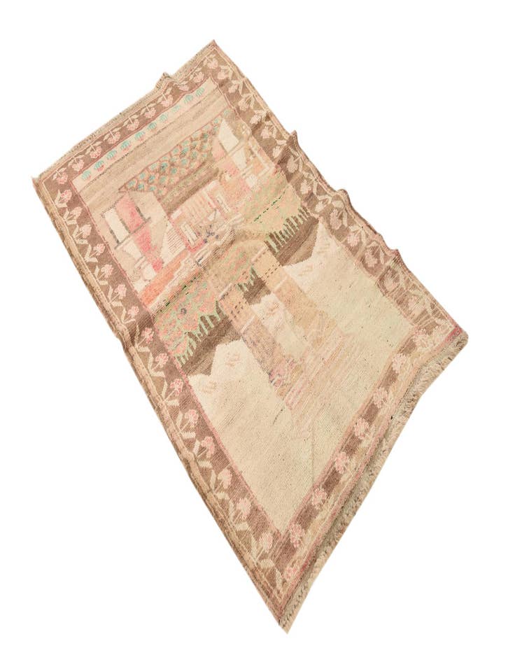 Detail image of  2' 6 x 4' 2  Hand Knotted Balouch Persian Wool Rug