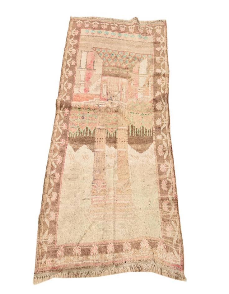 Detail image of  2' 6 x 4' 2  Hand Knotted Balouch Persian Wool Rug