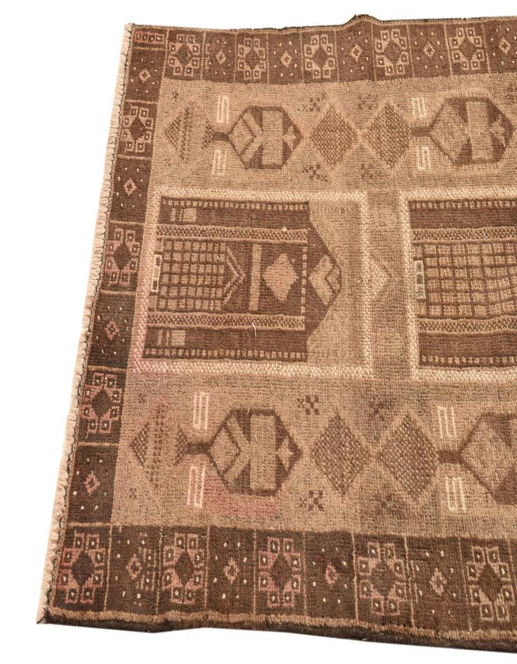 Detail image of  3' 2 x 4' 5  Hand Knotted Balouch Persian Wool Rug