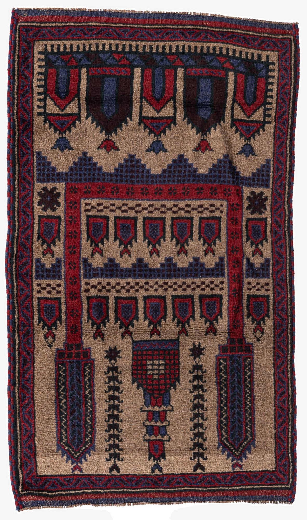  3' x 5'  Hand Knotted Balouch Persian Wool Rug
