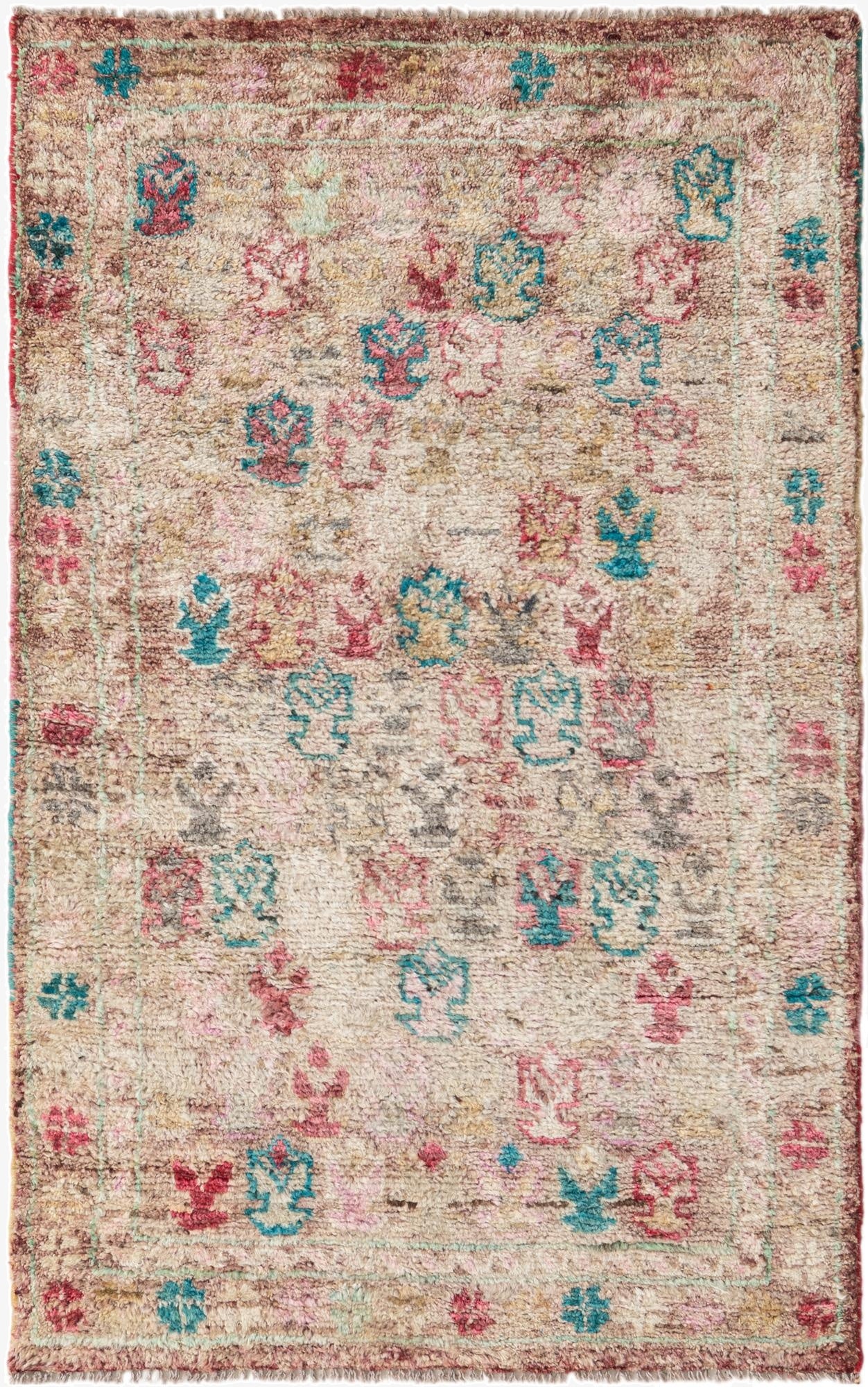  2' 10 x 4' 5  Hand Knotted Balouch Wool Rug