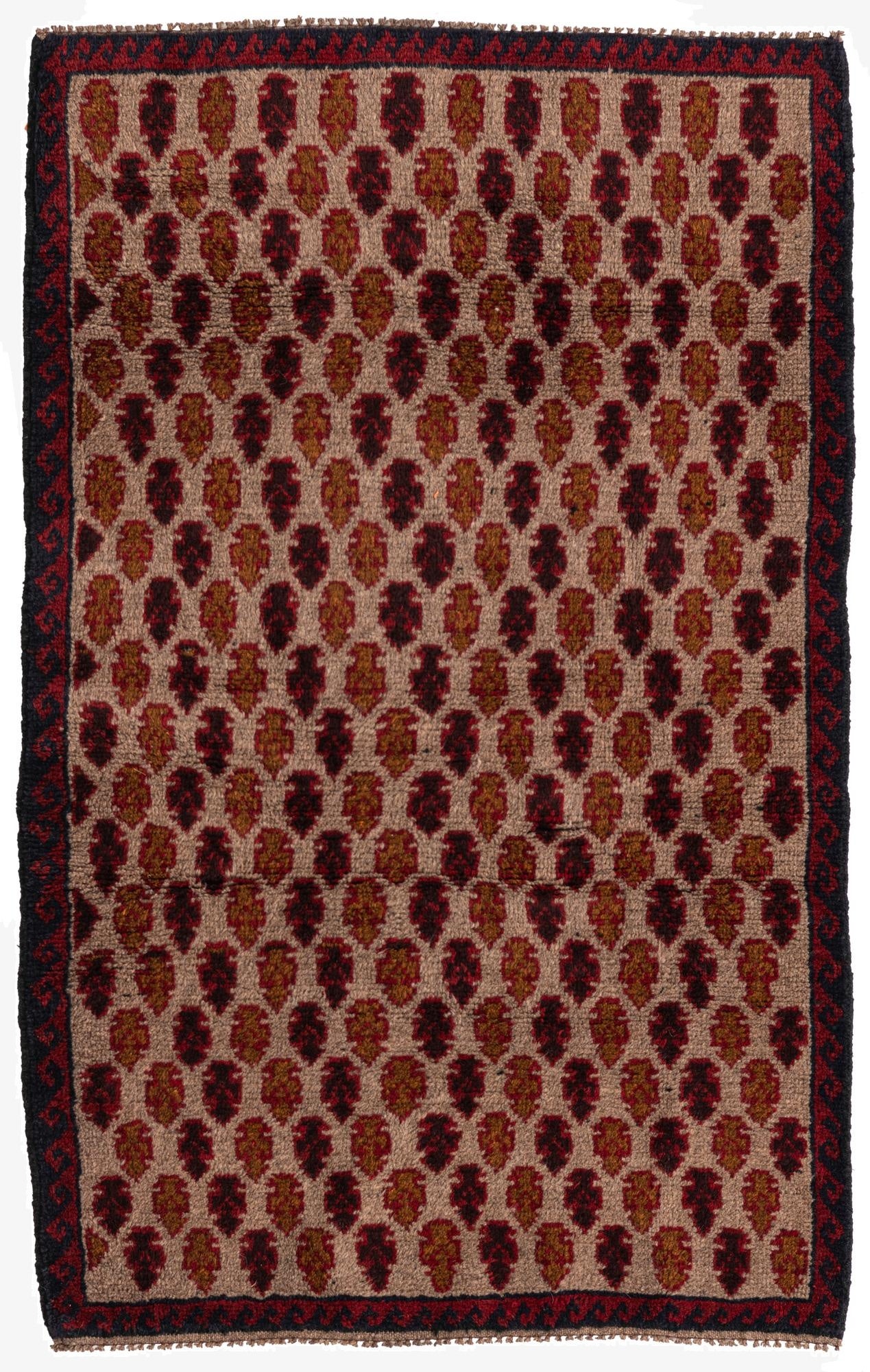  2' 10 x 4' 7  Hand Knotted Balouch Persian Wool Rug