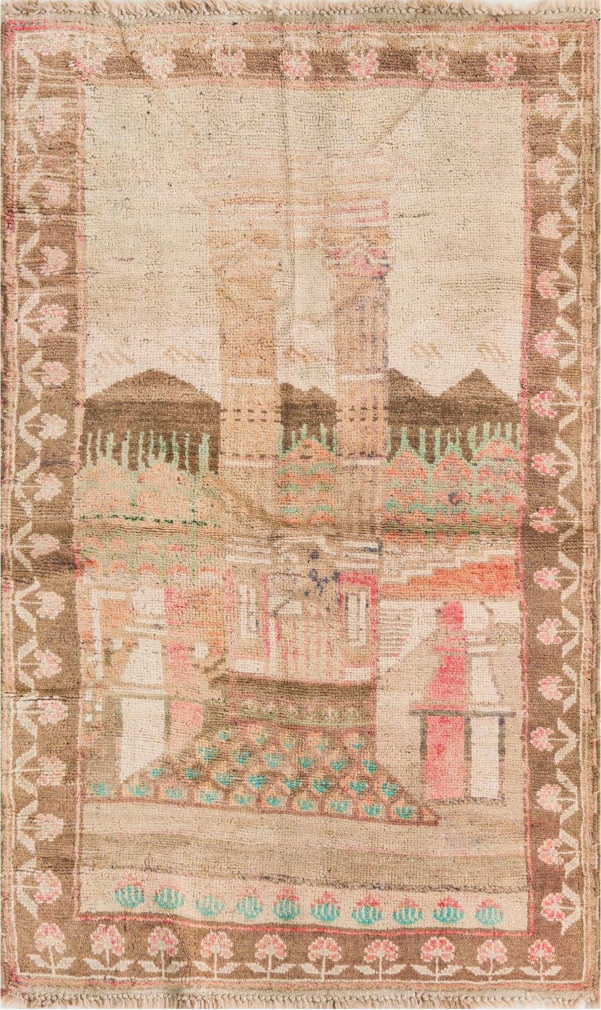  2' 6 x 4' 2  Hand Knotted Balouch Persian Wool Rug