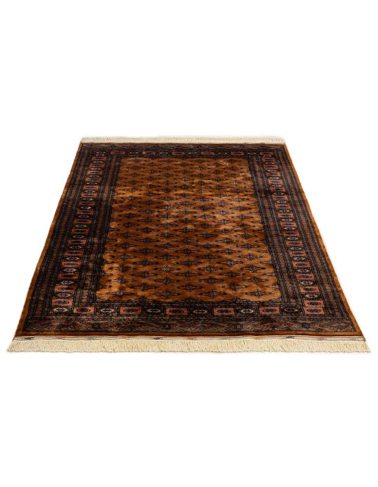 Detail image of  4' 7 x 6' 9  Hand Knotted Bokhara Oriental Wool Rug