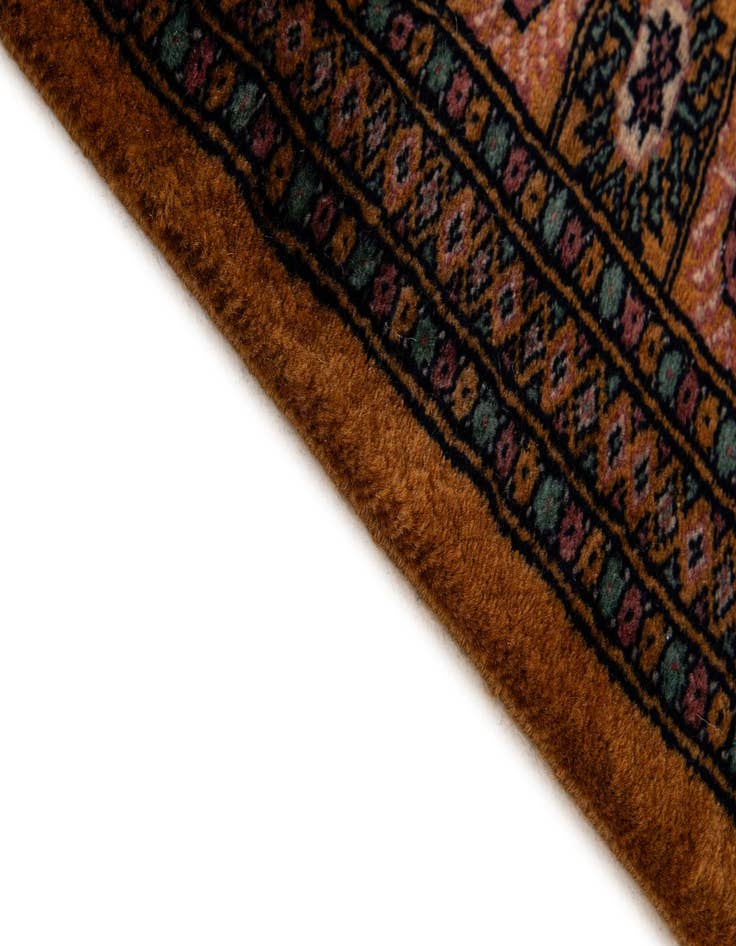 Detail image of  4' 7 x 6' 9  Hand Knotted Bokhara Oriental Wool Rug