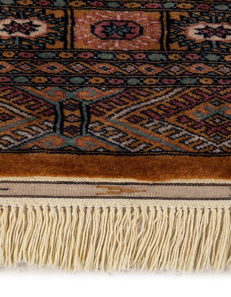 Detail image of  4' 7 x 6' 9  Hand Knotted Bokhara Oriental Wool Rug