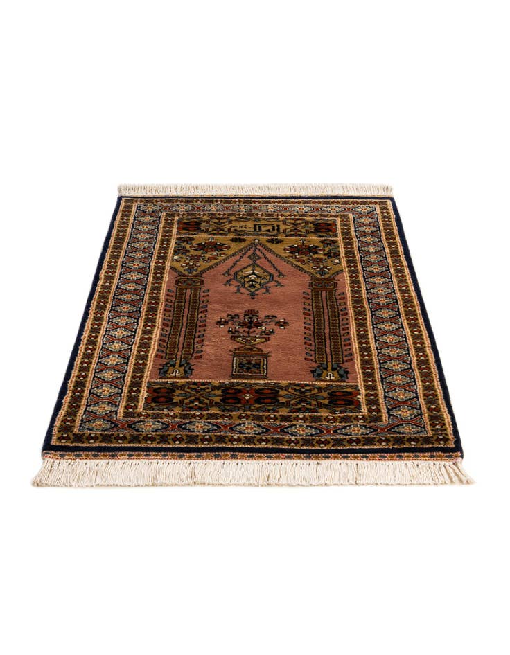 Detail image of  2' 8 x 4' 3  Hand Knotted Bokhara Oriental Wool Rug