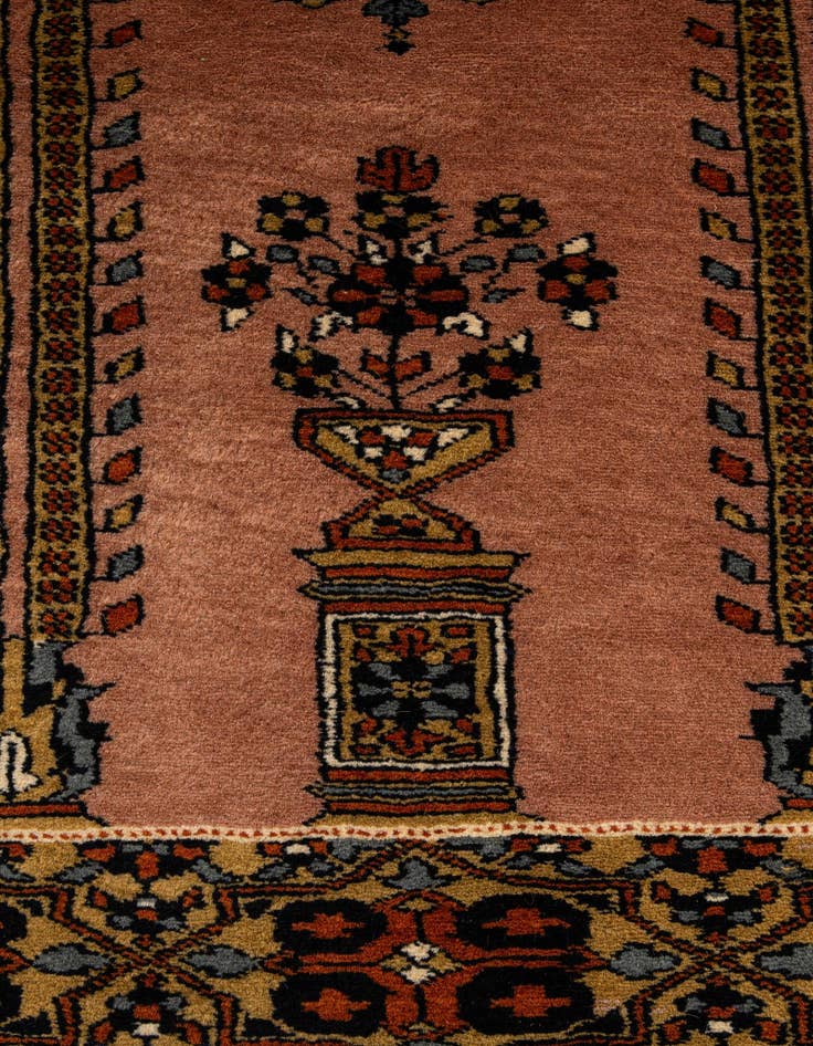 Detail image of  2' 8 x 4' 3  Hand Knotted Bokhara Oriental Wool Rug