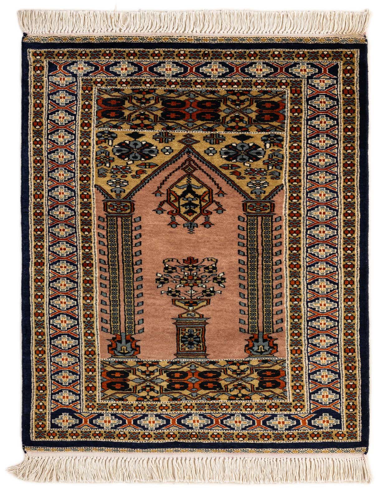 Primary image  2' 7 x 4' 1  Hand Knotted Bokhara Oriental Wool Rug