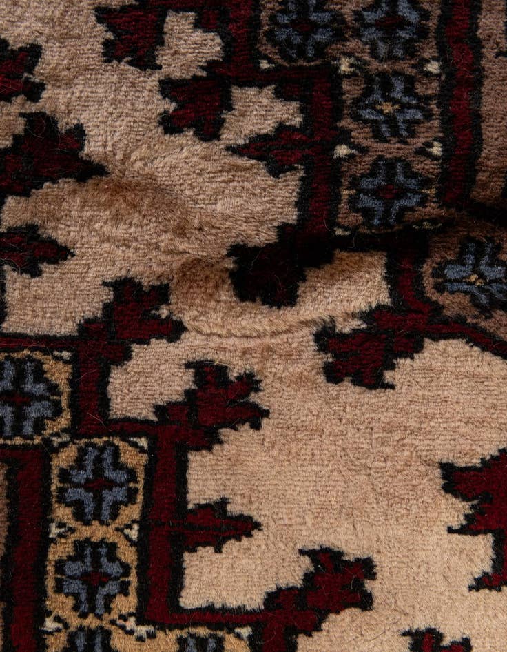 Detail image of  4' 3 x 6' 3  Hand Knotted Bokhara Oriental Wool Rug