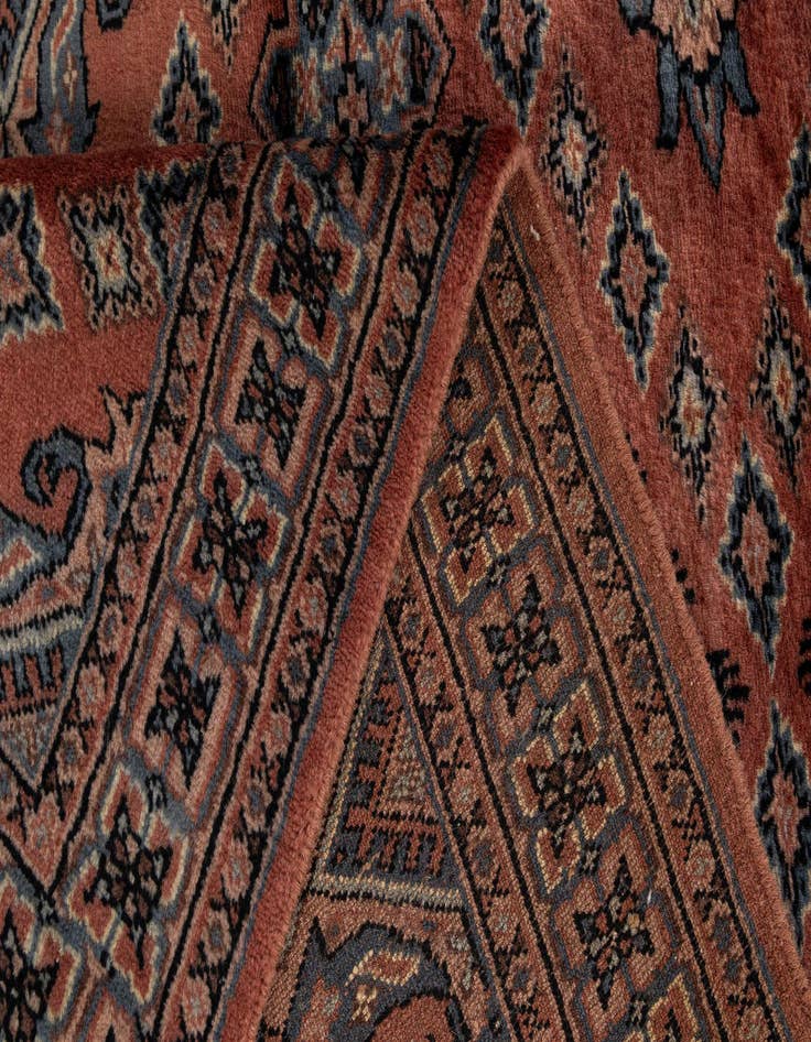 Detail image of  3' 2 x 5' 4  Hand Knotted Bokhara Oriental Wool Rug