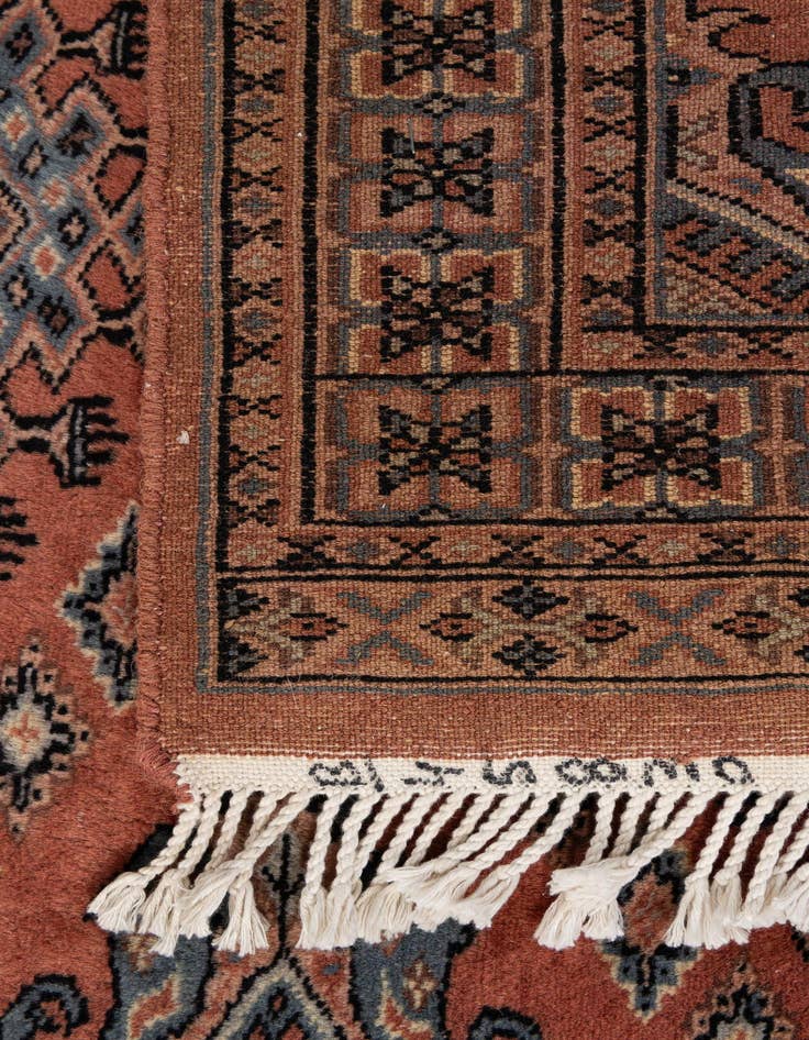 Detail image of  3' 2 x 5' 4  Hand Knotted Bokhara Oriental Wool Rug