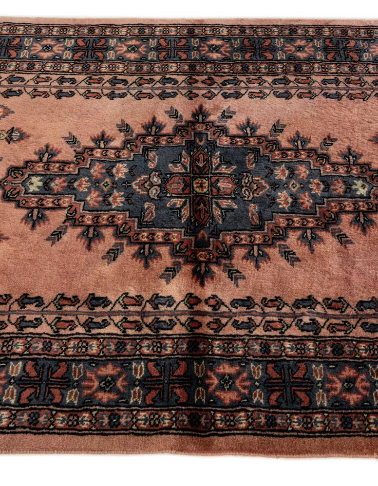 Detail image of  3' 4 x 5' 2  Hand Knotted Bokhara Oriental Wool Rug