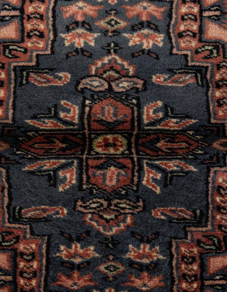 Detail image of  3' 4 x 5' 2  Hand Knotted Bokhara Oriental Wool Rug