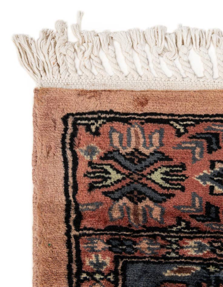 Detail image of  3' 4 x 5' 2  Hand Knotted Bokhara Oriental Wool Rug