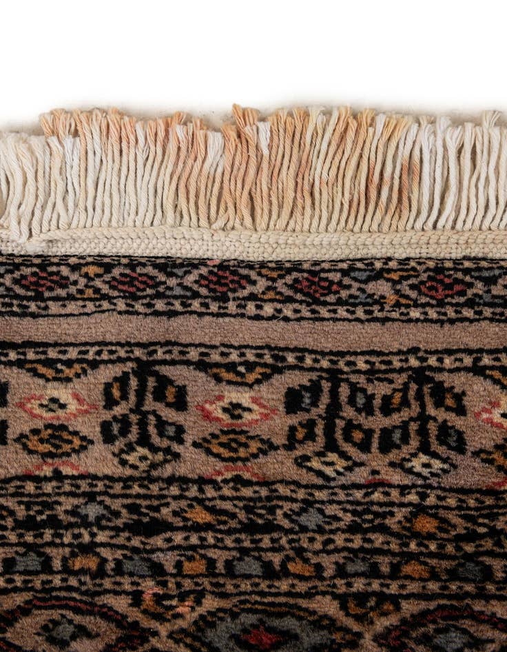 Detail image of  3' 1 x 5'  Hand Knotted Bokhara Oriental Wool Rug
