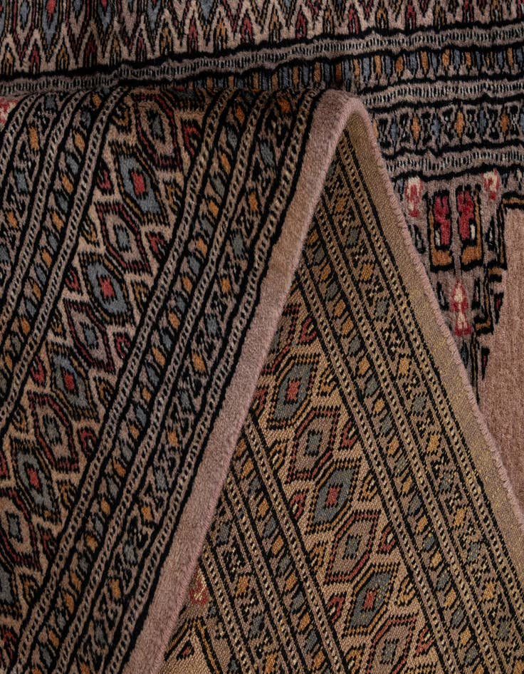 Detail image of  3' 1 x 5'  Hand Knotted Bokhara Oriental Wool Rug