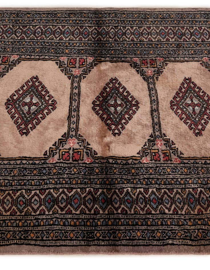 Detail image of  3' 1 x 5'  Hand Knotted Bokhara Oriental Wool Rug