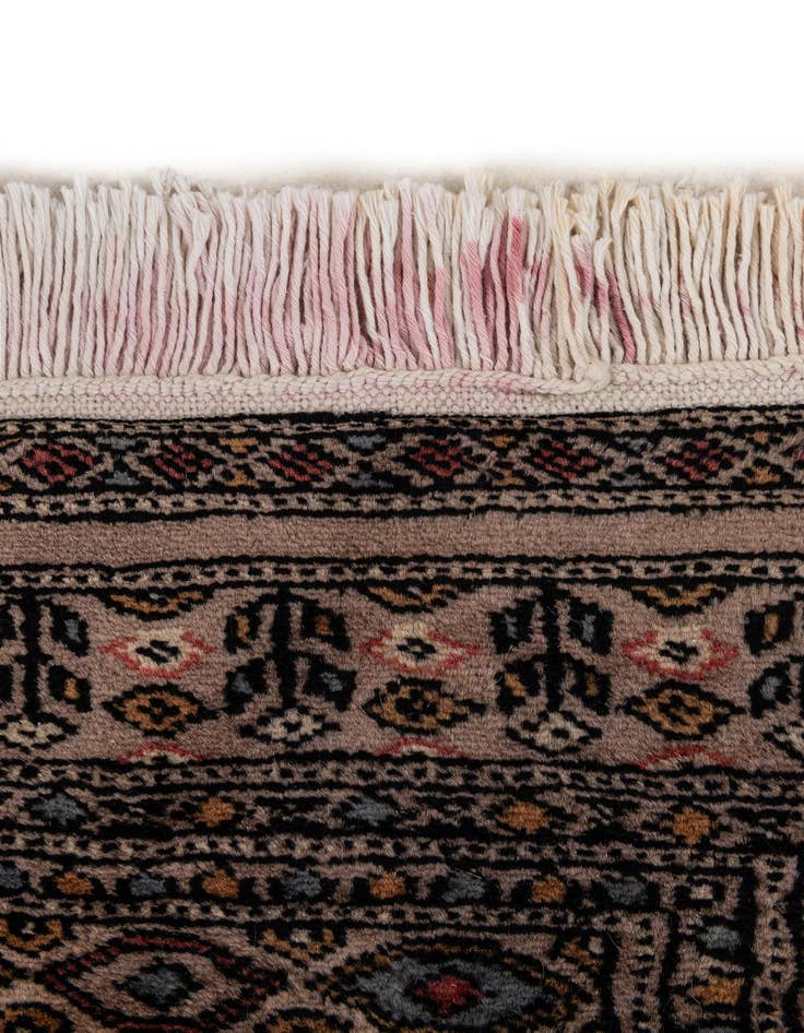 Detail image of  3' 1 x 5'  Hand Knotted Bokhara Oriental Wool Rug