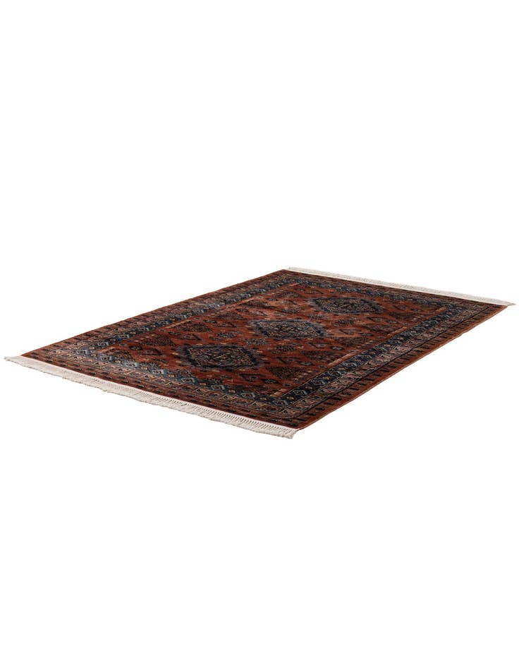 Detail image of  4' 3 x 6'  Hand Knotted Bokhara Oriental Wool Rug