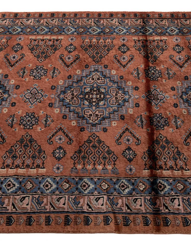 Detail image of  4' 3 x 6'  Hand Knotted Bokhara Oriental Wool Rug
