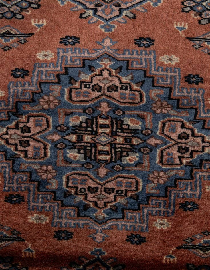 Detail image of  4' 3 x 6'  Hand Knotted Bokhara Oriental Wool Rug