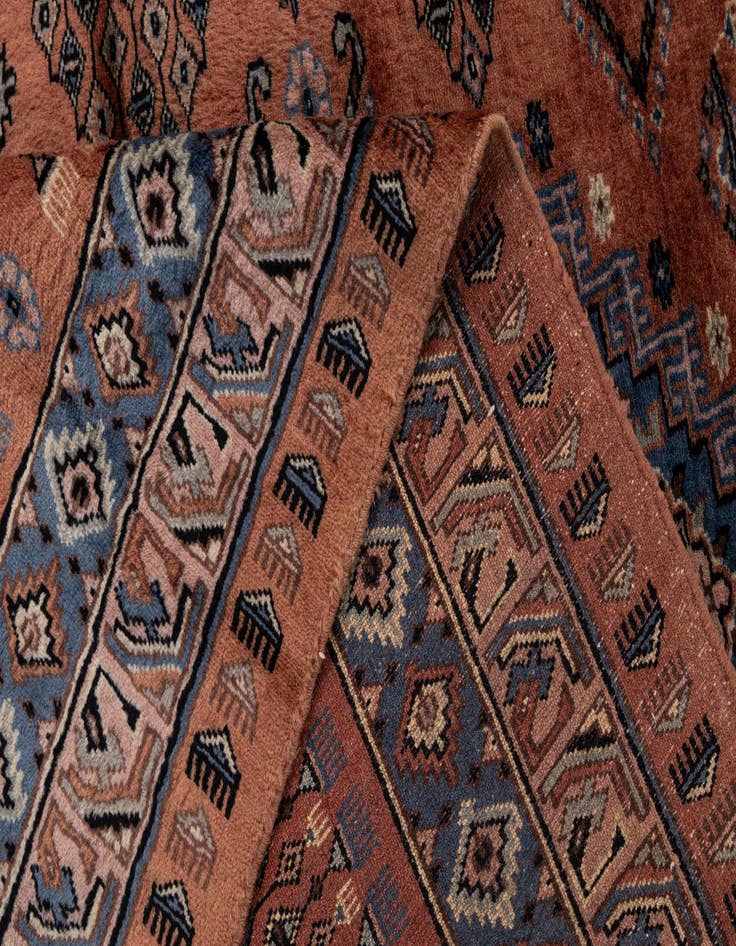 Detail image of  4' 3 x 6'  Hand Knotted Bokhara Oriental Wool Rug