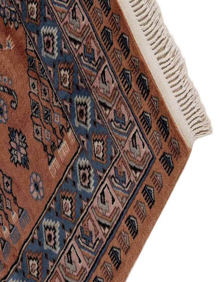 Detail image of  4' 3 x 6'  Hand Knotted Bokhara Oriental Wool Rug